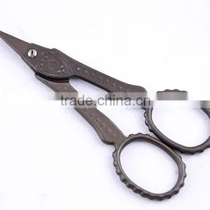 Vintage Sewing Tools Bronze Thread Scissors Fancy Embroidery Scissors thumbnail-5