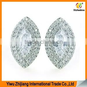 2017 Hot Lip Set Auger Inlay Zircon Willow Serging Stud Earrings thumbnail-4