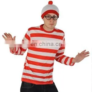 Find me Red and White Striped Red and White Adult Costume thumbnail-1