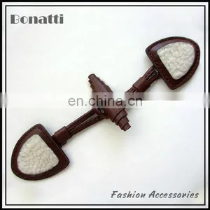 Fancy Brown Leather Toggle Buttons thumbnail-1