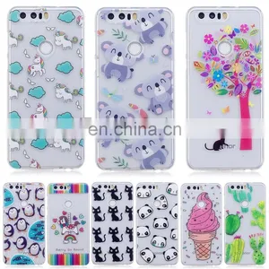 New Fashion Ultra Thin Transparent Soft TPU Back Cover Case for Huawei Honor 8 Case thumbnail-1