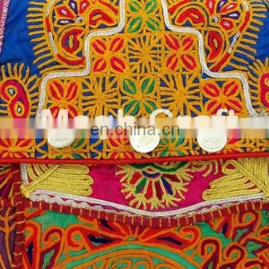 Vintage Afghani Tribal Clutch - Boho Traditional Gypsy Clutch Purse- Indian Unique Banjara Coin Clutch thumbnail-3