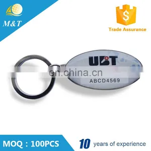 Wholesale Promotional Gifts Custom Oval Shape Metal Keychain thumbnail-1