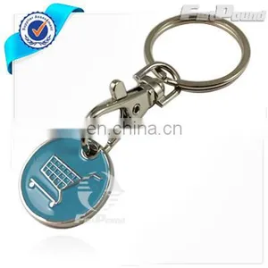 Custom Metal Trolly Coin Keychain in Silver Finishing thumbnail-1