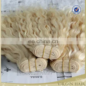 Tangle and Shedding Free Large Quantity in Stock 100 European 24inch Virgin Remy Blonde Brazilian Hair Weft thumbnail-1