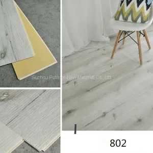 SPC Floor PVC Flooring Sheet Tiles Slotted Click Lock 6″*48″size thumbnail-1