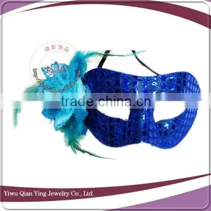 Dark Blue Simple Design Plastic Evening Dresses Cocktail Party Masks thumbnail-1