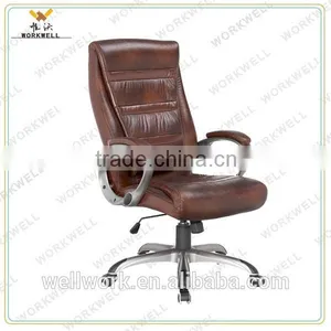 WorkWell High Back Genuine Leather Office Chair Kw-m7140 thumbnail-1
