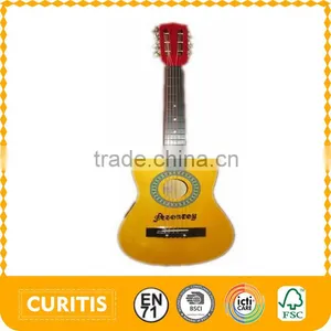Cheap Chinese Toys Professional Musical Instruments Arts and Crafts Kids Toys Toy Guitar for Kids Wooden Toy Guitar thumbnail-1