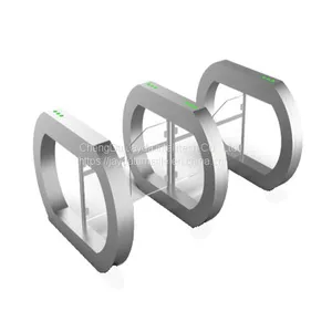 Access Control Turnstile Swing Barrier/ Optical Swing Barrier Turnstile/ Waist High Swing Turnstile thumbnail-4