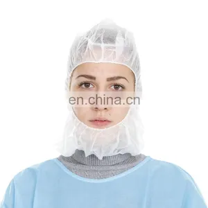 Manufacturer Disposable PP Astronaut Caps Non Woven Hairnet Cap Hood Cover Non-woven PP Hood Balaclava Face Cover thumbnail-4