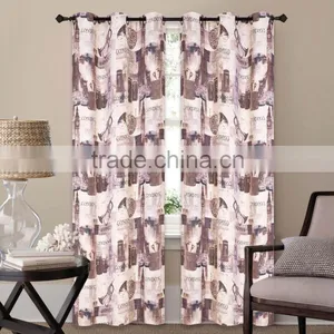 2PCS JACQUARD WINDOW CURTAIN SET WITH LACE BACKING, WITH 2 TASSEL TIE-BACK thumbnail-2