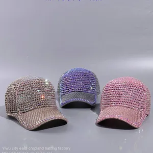 Cross-border New ShanZuan Baseball Cap Plate Cap Wash Hot Drilling Cap Outdoor ms Sun Hat Factory Direct Sale thumbnail-3