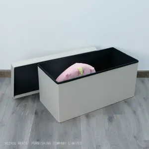 Foldable Storage Ottoman thumbnail-3