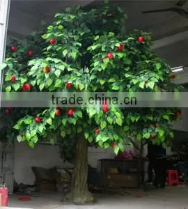 Indoor Artificial Tree Evergreen Leaves Fiberglass Material Artificial Fruit Tree/artificial Apple Tree thumbnail-1