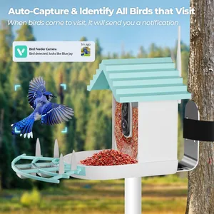 OEM/ODM Indoor Outdoor Wifi Bird Feeder Camera Night View Ai Bird Recognition Feeder Camera 3MP Solar Bird Feeder With Camera thumbnail-1