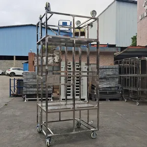 Stainless Steel Warehouse Logistics Trolley for Pharmaceutical Industry thumbnail-5