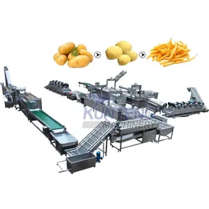 Automatic Fish Frying Equipments Frozen French Fries Production Line French Fries Production Line thumbnail-1