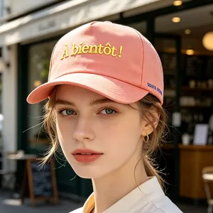 5 Panel Unstructured Baseball Cap 3D Embroidery Logo Baseball Caps Custom Baseball Hat With Private Label thumbnail-1