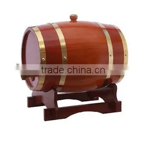 Oak Material Wood Type Coffee Steel Barrel, Bar Use Wooden Wine Barrels With Steel thumbnail-1