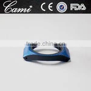 Customized Blue 3D Surface Black Striped Side Carbon Fiber Watch Case Set for Man Watches thumbnail-2
