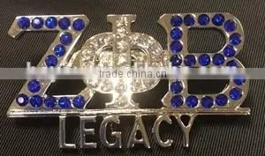 Zeta PHI Beta LEGAC Crystal Lapel Pin Diamond Lift Brooch Pin thumbnail-1