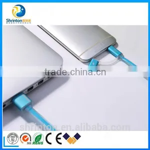 Hot Selling Remax 2 In1 Led USB Data Cable for Iphone and Samsung thumbnail-1