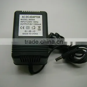 Factroy Direct Linear AC to DC 9v 500ma Power Supply Positive Outside Negative Inside thumbnail-1