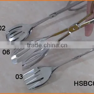 HSBC04 Stainless Steel Scissors Shape Food Tongs thumbnail-3
