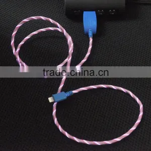 2015 Hot Selling Micro USB Data Cable With LED Light for Iphone/Ipad thumbnail-1