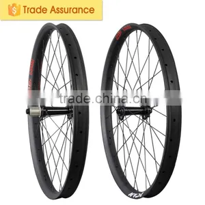 2016 Ican 29+ Carbon Wheels 29 Plus Carbon Fat MTB Wheelset Rim 50mm Width Double Wall Hookless Tubeless Compatible thumbnail-1