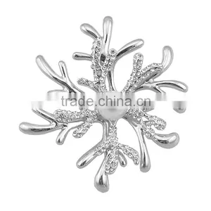Christmas Silver Hanging Decorative Snowflakes Brooch Jewelry thumbnail-2