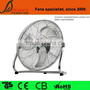 Factory Hot Sell 18" Powerful High Velocity Chromed Metal Floor Fan thumbnail-4