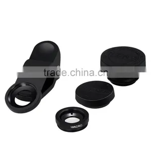 High Resolution Lens 3 in 1 With Clip for Mobile Phone Camera Lens Wide Angle Lens Fisheye Lens Macro Lens thumbnail-2
