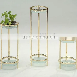 Golden Metal Indoor Plant Stand thumbnail-1