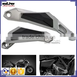 BJ-FS-MT07 CNC 6061 Aluminum Sliver Sliders Crash Protector Left and Right Motorcross Frame Slider for Yamaha MT07 13-15 thumbnail-1