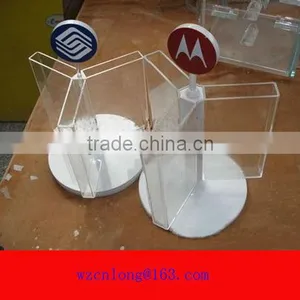 Acrylic Standing Plate Holder Clear Acrylic Giant and Deep Bowl Stand thumbnail-1