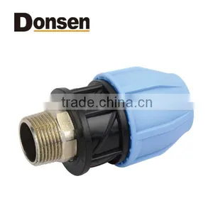 2014 MALE ADAPTOR WITH BRASS THREADED INSERT PP COMPRESSION FITTINGS thumbnail-1