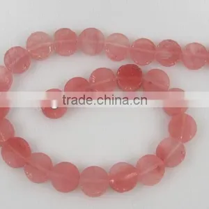 Natural Color Fluorite Rough Coins Beads thumbnail-5