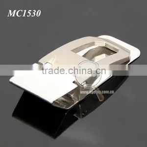 Engrave Hollow Zinc Alloy Pocket Slim Cash Clip Personalized Folding Stainless Steel Metal Money Clip Gift thumbnail-2