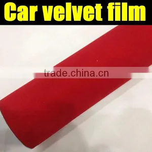 High Quality PVC Velvet Fabric Film 1.35*15m/roll thumbnail-1