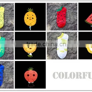New Design Summer and Autumn Colorful Fruit Socks Combed Cotton Women Ankles thumbnail-3