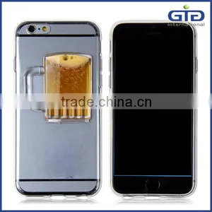 [GGIT] Beer Cup With Liquid Inside for IPhone 6 TPU Mobile Case thumbnail-1