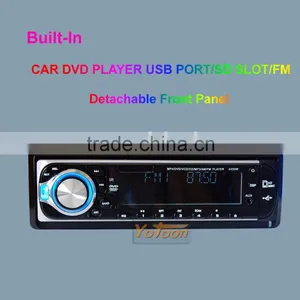 CAR 1 Din DVD/CD/MP3/USB/SD CARD AM/FM PLAYER+AUX INPUT thumbnail-1