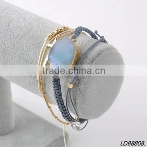 Garnet It.Sapphire Dainty Druzy Charm Bracelets for Girls Friendship &graduation thumbnail-2