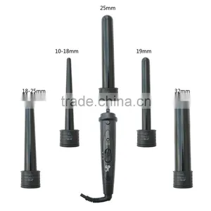 Ceramic Coating Interchaeable Hair Culing Iron With Magnet Gift Box and Free Gloves thumbnail-1