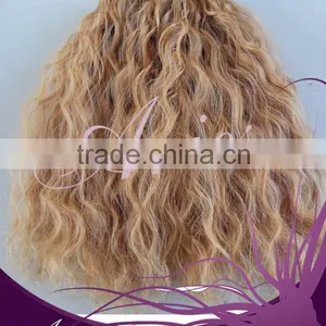 Brazilian Human Virgin Hair Extensions Wave Blonde Color Hair Weft thumbnail-2
