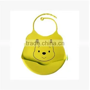 Food Grade Cute Baby Pouch,promotional Gift Silicone Baby Bibs,waterproof Kids Bib thumbnail-1