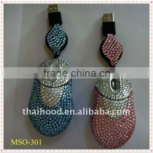 Ctystal Mini Mouse Wired Mouse Optical Mouse thumbnail-1