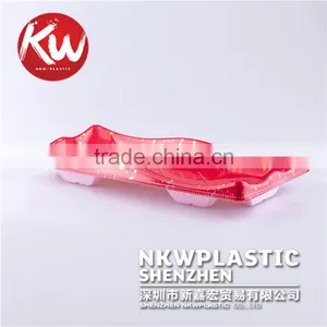 KW-0001 Disposable Sushi Plastic Tray Container in Packing Boxes thumbnail-2